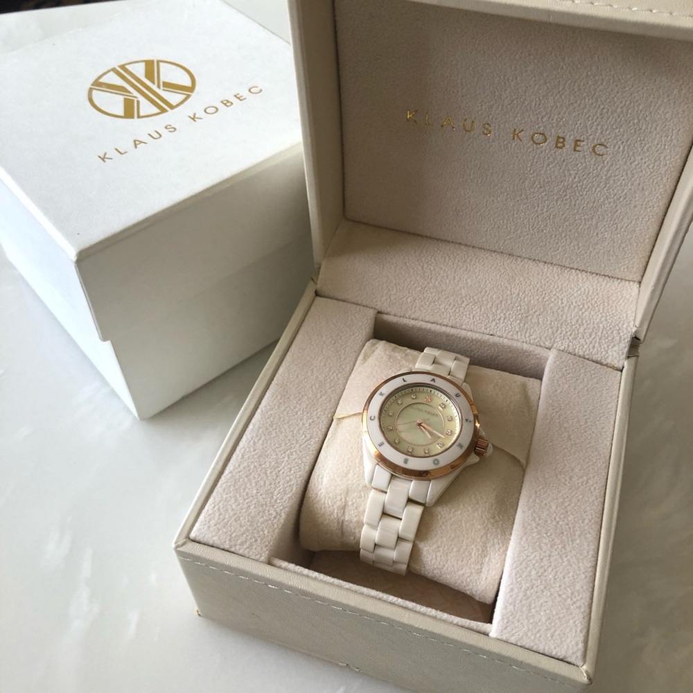 Klaus Kobec Diamond Pearl Women’s Watch